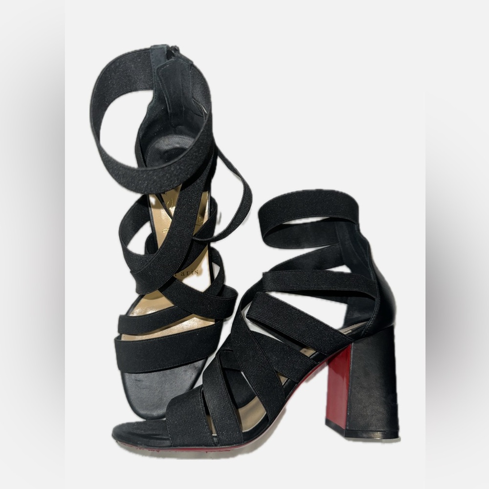 AUTHENTIC Christian Louboutin Gladiapop 85 Banded Red Sole Sandals